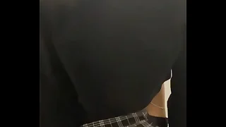 Removing skirt after a long trainer boyfriend and playing with my compacted tits