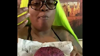 Purple Bun Lime Green Hair And My Bikini Halloween Is Coming&excl;