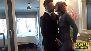 Submissive Naval swab Luna in fetish lingerie